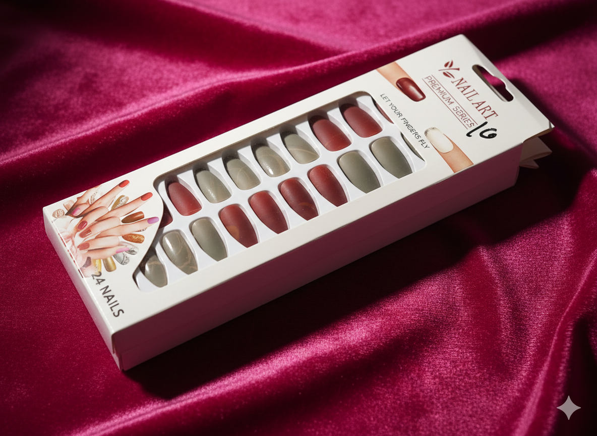 Fashion Press On Nails Set 24pcs - color options