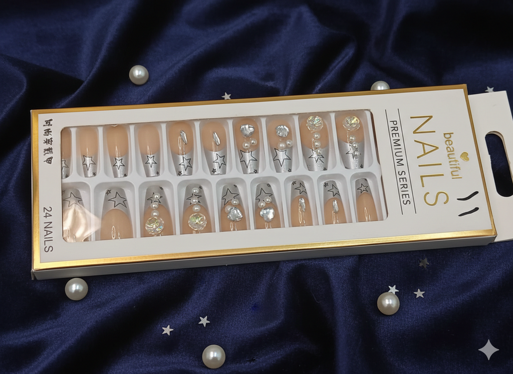 Fashion Press On Nails Set 24pcs - application