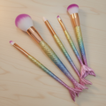 Mermaid Makeup Brush Set 5pcs Gradient Cosmetic Beauty Brushes