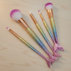 Mermaid Makeup Brush Set 5pcs Gradient Cosmetic Beauty Brushes