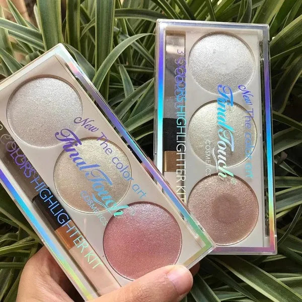 Mocallure 3-in-1 Highlighter Kit - radiant glow swatch