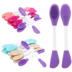 2 in 1 Silicone Face Mask Brush & Pore Scrubber – Double - Head Cleansing Tool - The Nexa Shop