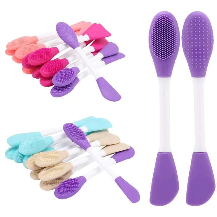 2 in 1 Silicone Face Mask Brush & Pore Scrubber – Double - Head Cleansing Tool - The Nexa Shop