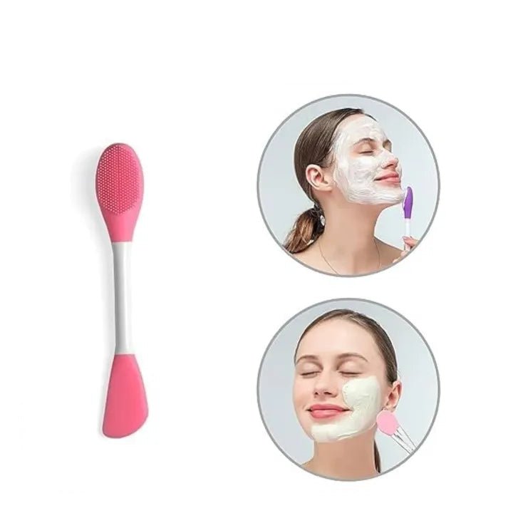 2 in 1 Silicone Face Mask Brush & Pore Scrubber – Double - Head Cleansing Tool - The Nexa Shop