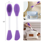 2 in 1 Silicone Face Mask Brush & Pore Scrubber – Double - Head Cleansing Tool - The Nexa Shop
