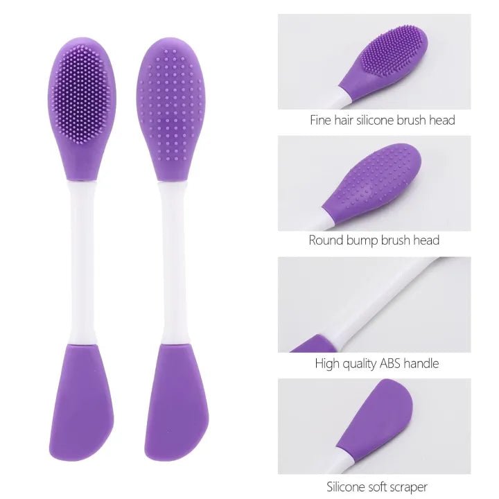 2 in 1 Silicone Face Mask Brush & Pore Scrubber – Double - Head Cleansing Tool - The Nexa Shop