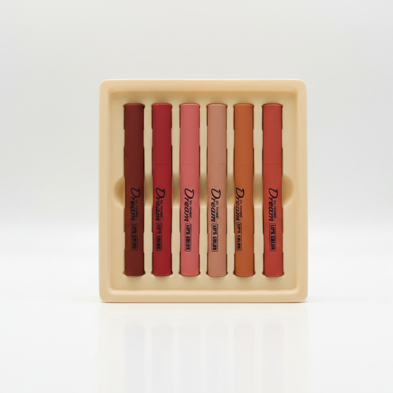 Heng Fang Matte Lip Crayon Set 6pcs - color swatches