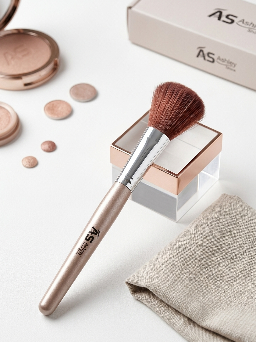 Ashley Shine Small Face Brush - highlighting application in use