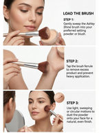 Ashley Shine Small Face Brush - synthetic bristle close-up