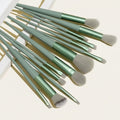 13 Piece Travel Makeup Brush Set with Storage Pouch Face Eye Brushes