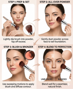 Ashley Shine Medium Blush Brush - fluffy brush head detail
