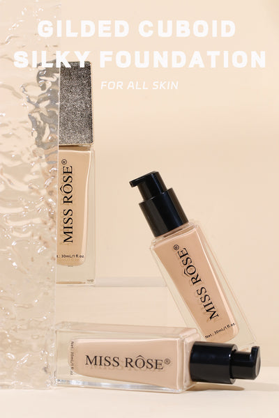 Miss Rose Glazed Cuboid Silky Foundation Smooth Liquid Face Foundation