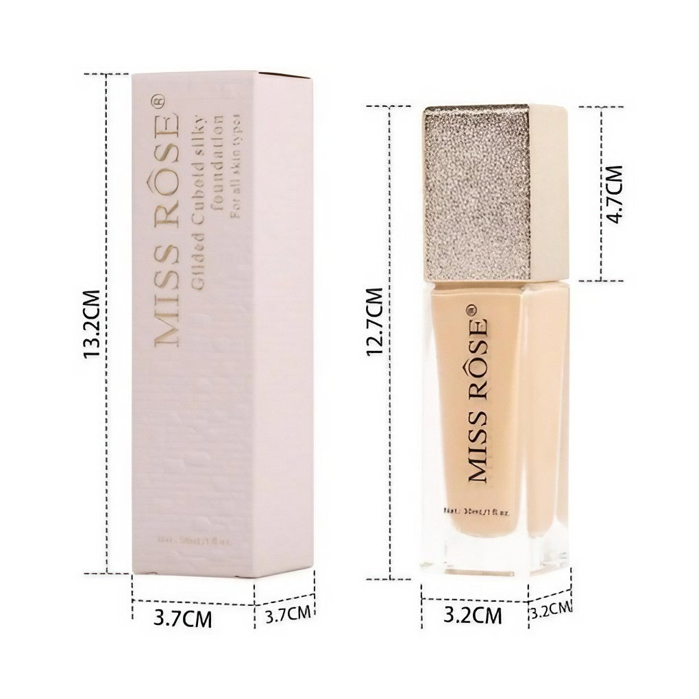 Miss Rose Glazed Cuboid Foundation - bottle