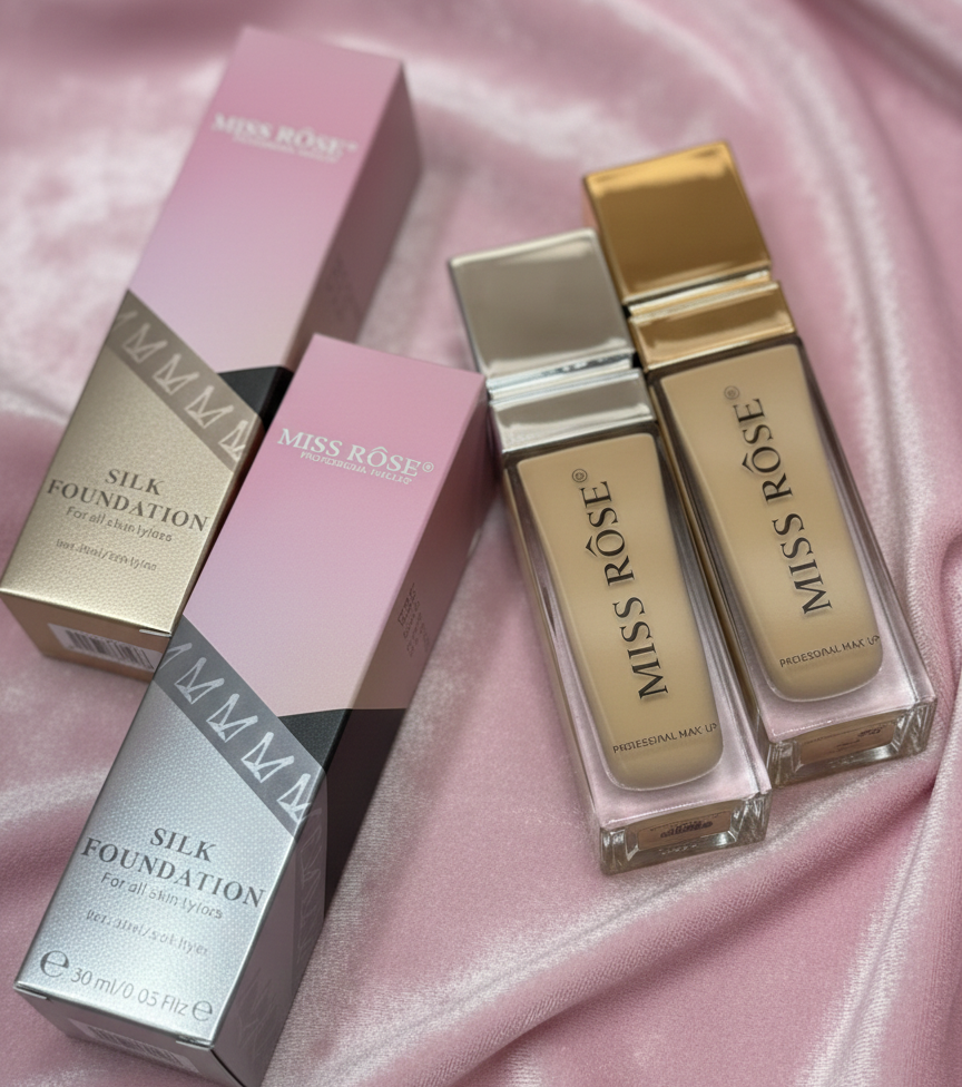 Miss Rose Silk Foundation Smooth Finish Liquid Face Base