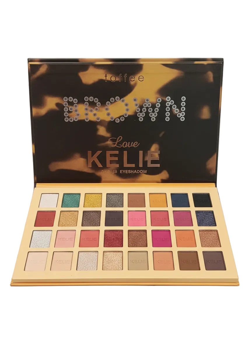 Kelie Toffee Brown Love Eyeshadow Palette Multi Color Professional