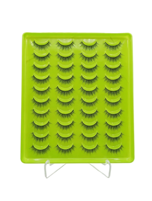 3D Professional Eyelashes Set – 20 pairs voluminous reusable faux mink lashes