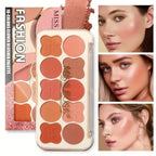 Miss Rose 10-Color Professional Blush Palette Radiant Glow
