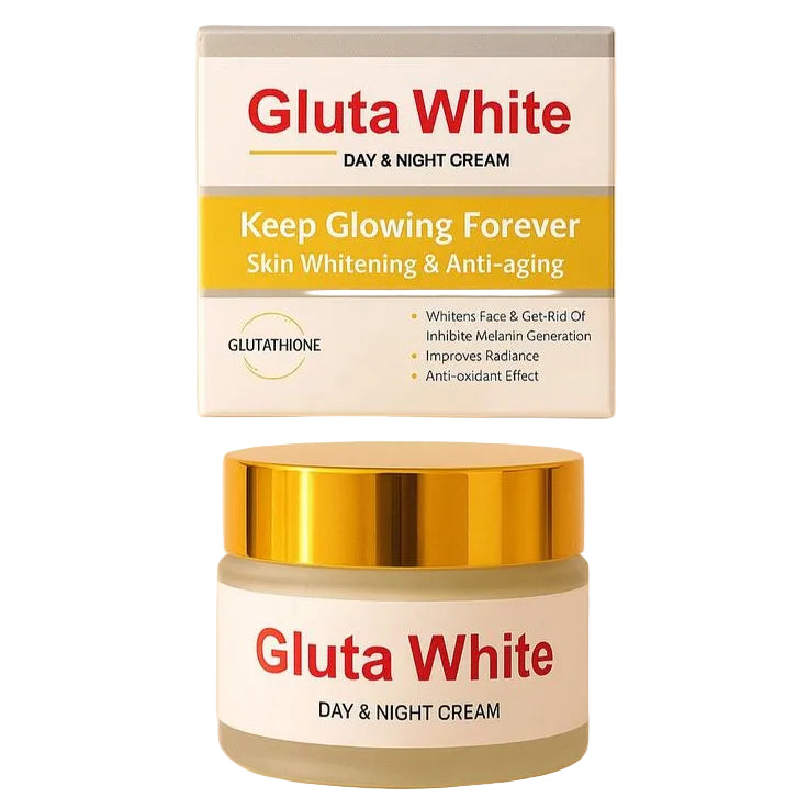 Gluta White Day Night Cream Skin Brightening Hydrating Face Cream