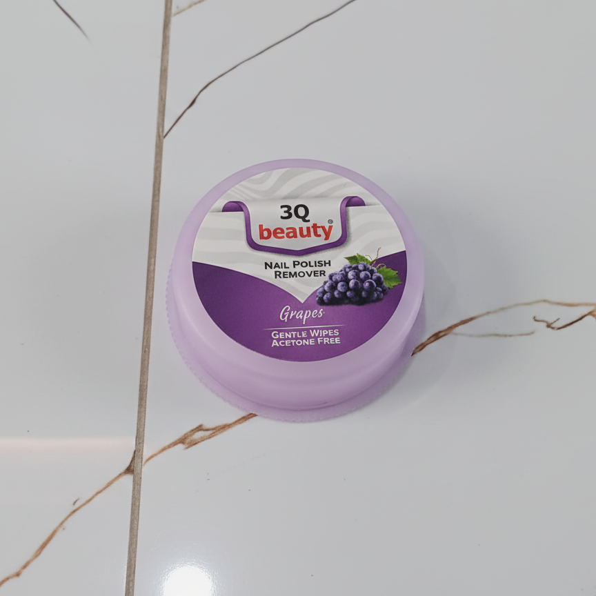 3Q Beauty Nail Polish Remover Wipes Scented Acetone Nail Cleaner
