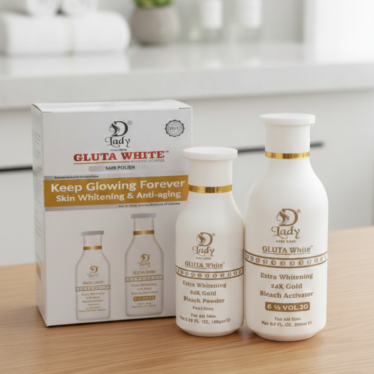 Gluta White Extra Whitening 24K Gold Bleach Set Keep Glowing