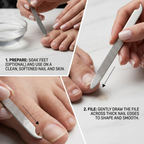 Professional Dual-Sided Metal Nail File - dual grit filing surfaces