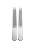 2-Pcs Stainless Steel Nail File Set – durable dual-sided manicure and pedicure shapers