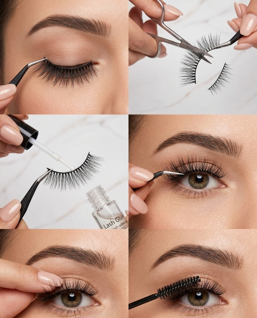 ANJEER 6D Fashion Eyelash Set – 5 pairs premium multi-layered false lashes