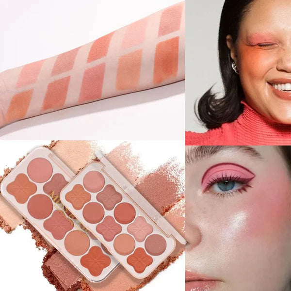 Miss Rose 10-Color Blush Palette - shades