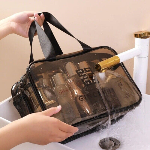 GIVENCHY Tinted Transparent Makeup Bag – large professional travel cosmetic tote