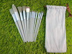 13-Pc Travel-Friendly Makeup Brush Set with Storage Pouch | Face & Eye Beauty Essentials