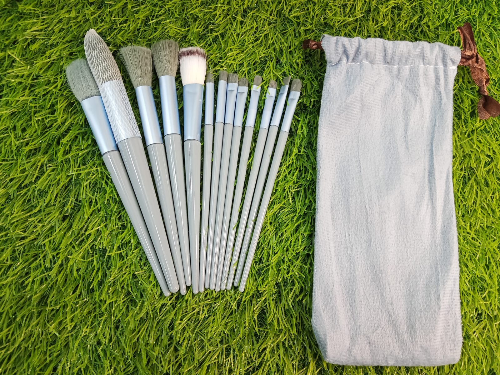 13-Pc Travel-Friendly Makeup Brush Set with Storage Pouch | Face & Eye Beauty Essentials