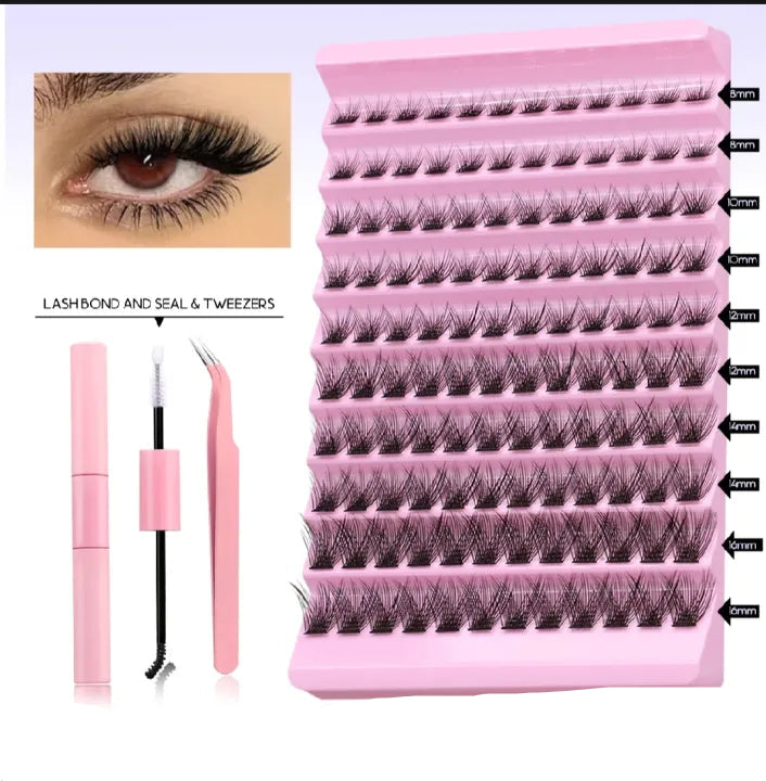DIY Eyelash Extension Kit - individual lash clusters