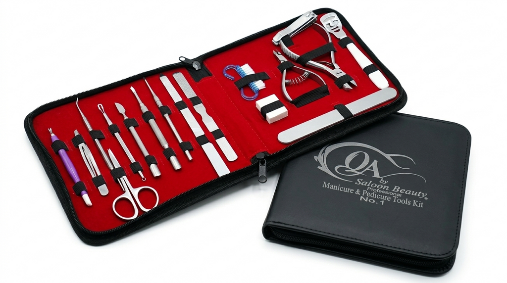 Professional 17-Piece Manicure & Pedicure Heavy Duty Grooming Kit with Zipper Case