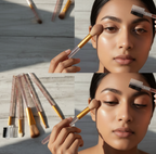 5pcs Glitter Handle Makeup Brush Set - brush detail
