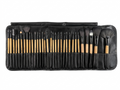 Babbi Brown 32-Piece Professional Makeup Brush Set with Leather Wrap Pouch