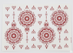 Red Mehndi Tattoo Stickers - bridal patterns