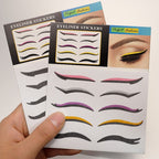 Instant Winged Eyeliner Stickers – multi-color waterproof adhesive eye makeup set