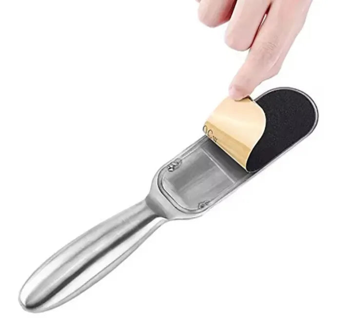 Stainless Steel Foot Filer - ergonomic handle grip