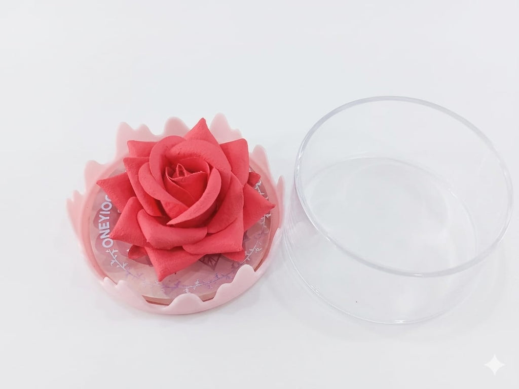 ONEYIOO 3D Rose Flower Blusher & Highlighter 2-in-1 Luminous Compact