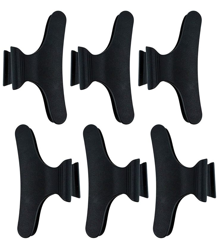 Pack of 6 Large Matte Hair Claw Clips - color options