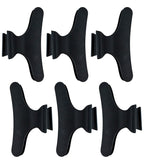 Pack of 6 Large Matte Hair Claw Clips - color options