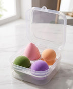 4pcs Makeup Sponge Set with Protective Storage Box