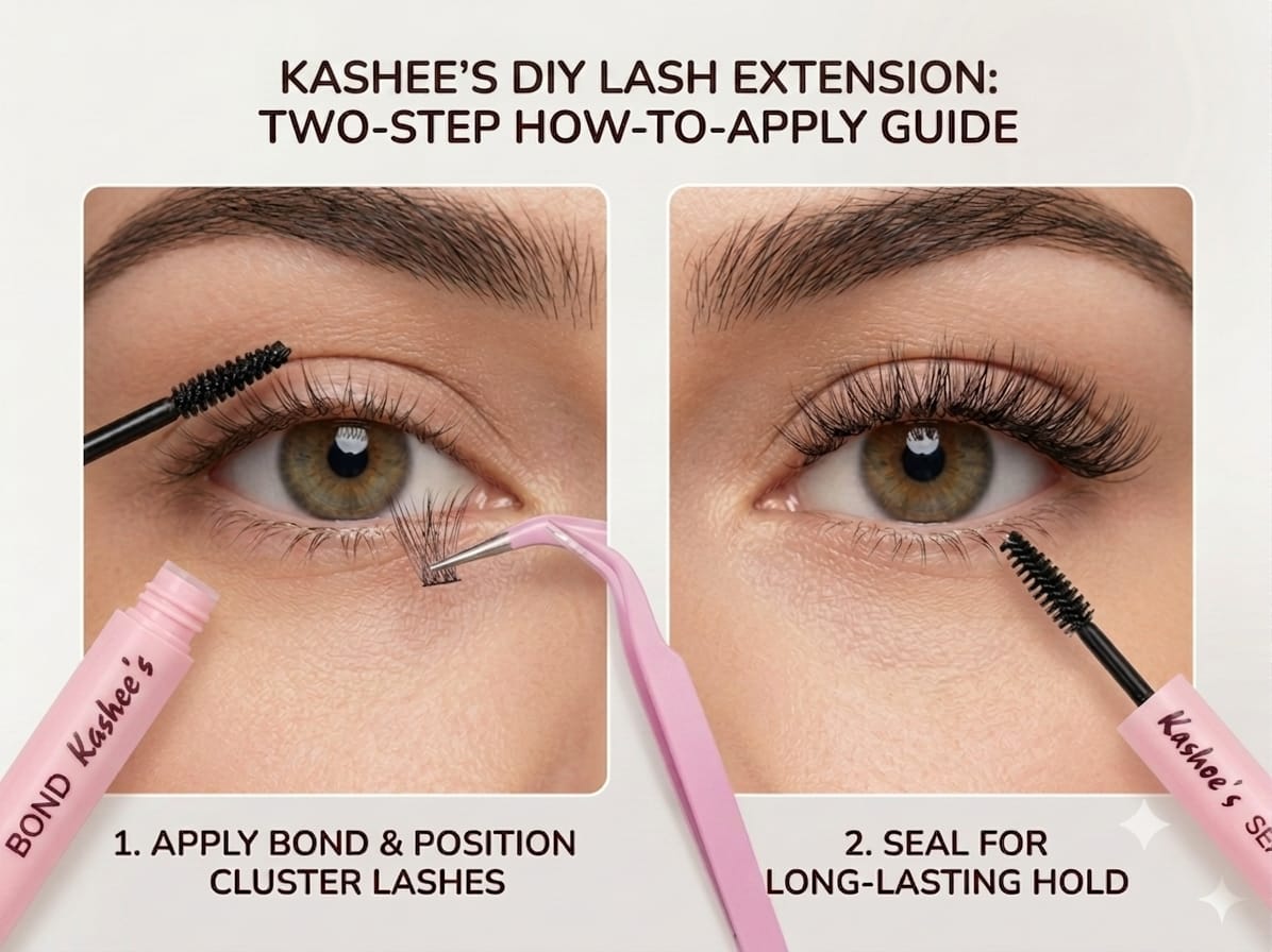 Kashee's 192-Pcs DIY Cluster Eyelash Extension Kit with Bond, Seal & Applicator Tool