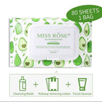 Miss Rose Makeup Remover Wipes - wipe detail