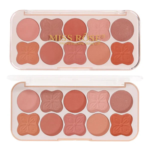 Miss Rose 10-Color Blush Palette - open view