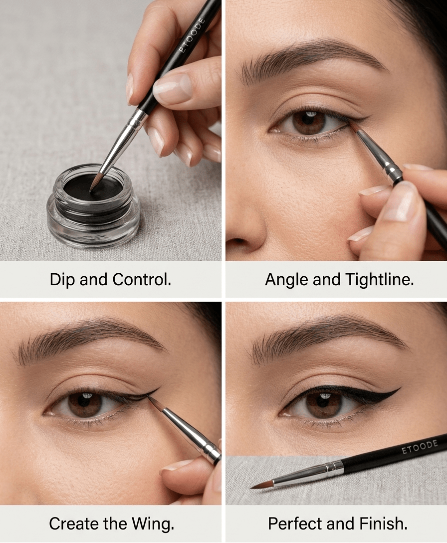 Eyeliner Brush | Professional Eye Makeup Tool (ST01) - The Nexa Shop
