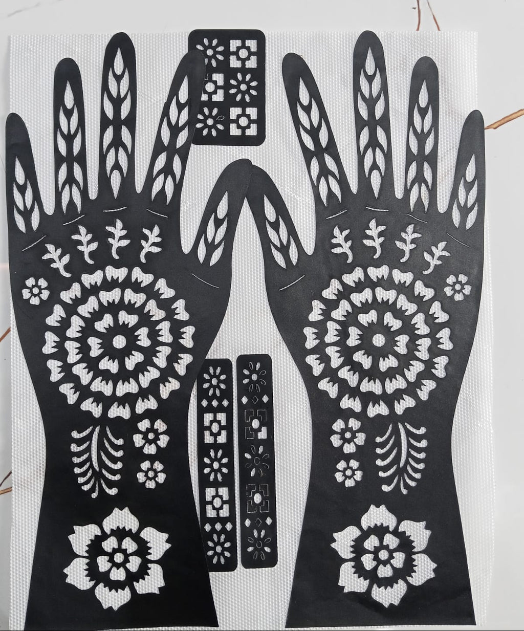 Full Hand Henna Sticker Template Easy Mehndi Design
