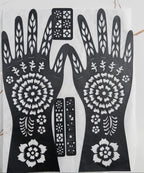 Full Hand Henna Sticker Template Easy Mehndi Design