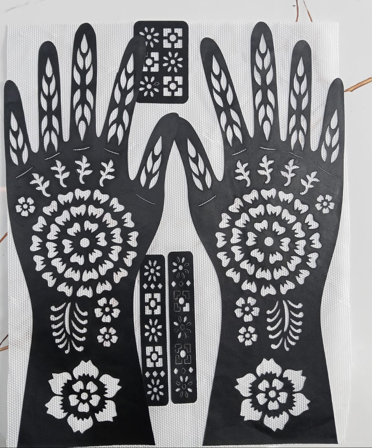 Full Hand Henna Sticker Template Easy Mehndi Design