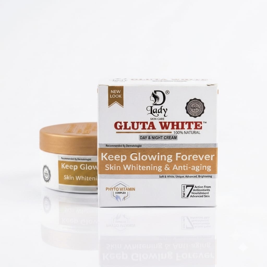 Gluta White 100% Natural Day & Night Whitening & Anti-Aging Cream